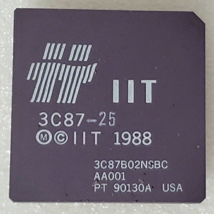 IIT 3C87-25 FPU Math Coprocessor Ceramic PGA 68pins Gold Plated Bottom RARE