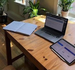 Wooden Table + 2 Matching Chairs 