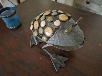 Decorative Frog and glass; Knick knacks