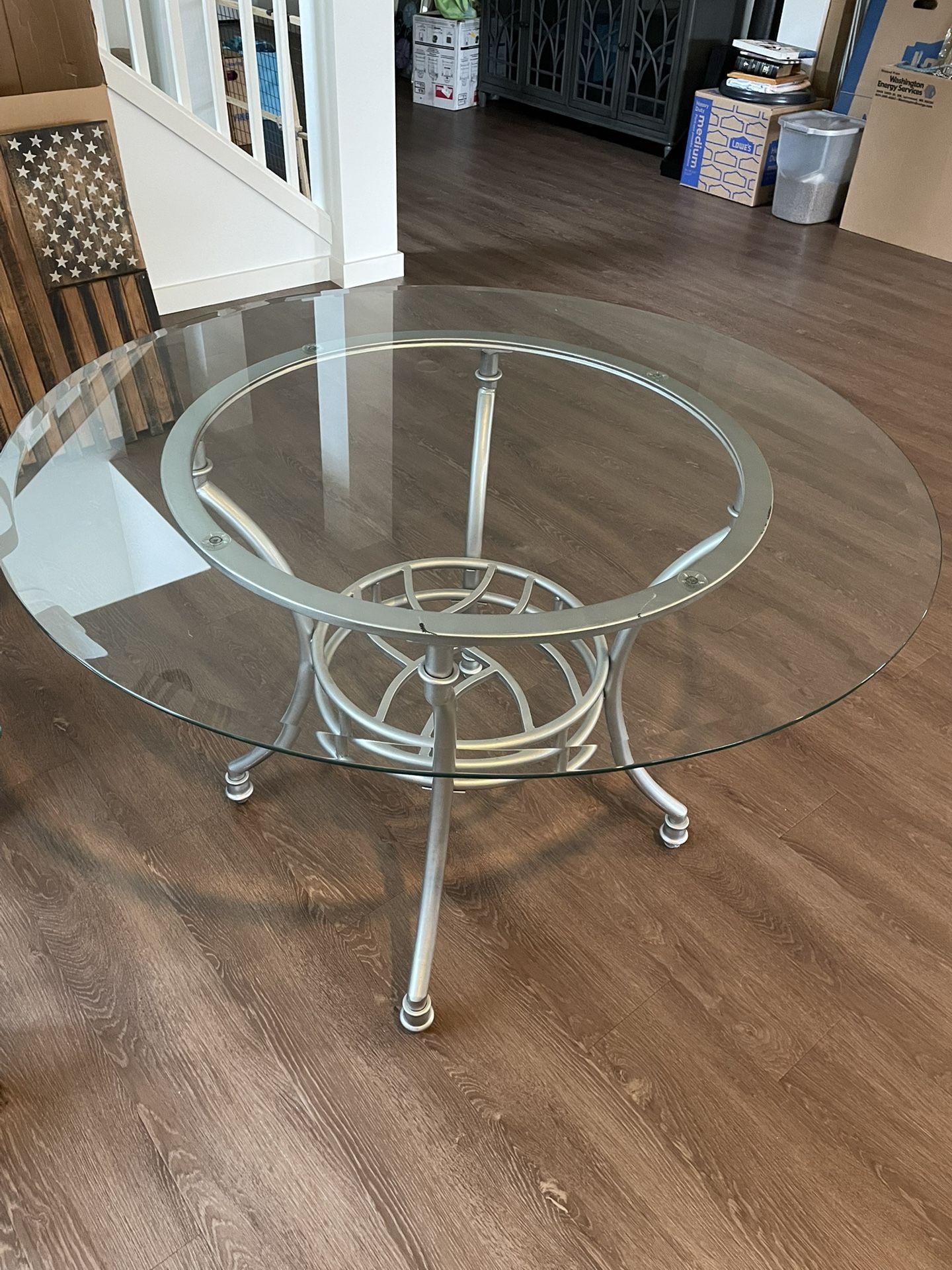 Glass Dining Table With 4 Chairs