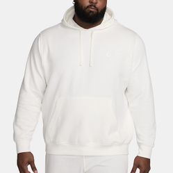 Size L Nike Men's Sportswear Club Fleece Pullover Hoodie White BV2654-134 NEW