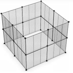 LURIVA Small Animal Playpen, Guinea Pig Cages, Pet Playpen, Rabbit Cage,Small Animal Cage, Puppy Kitten Dog Playpen, Indoor Outdoor Portable Metal Wir