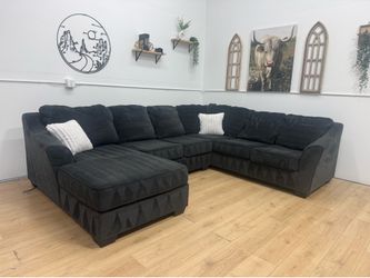 Navy Sectional Couch - Free Delivery