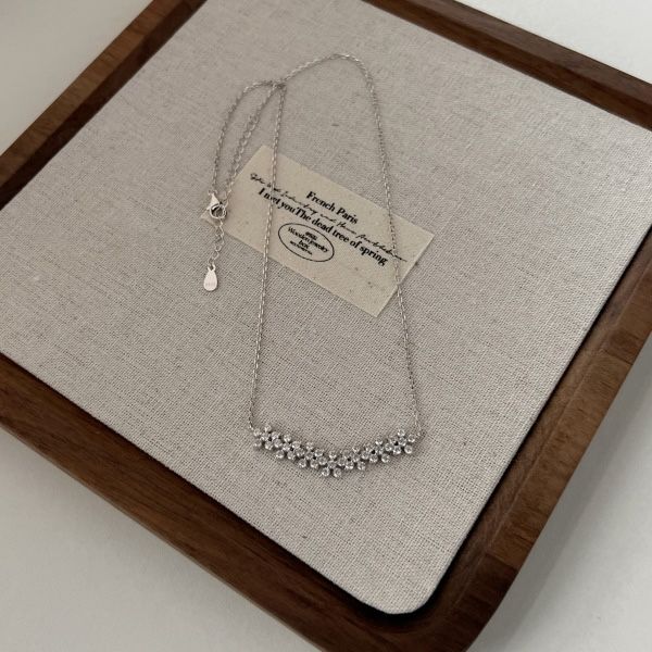 Brand New Silver 925 Necklace Size 16”-17” Adjustable CZS