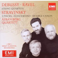 DEBUSSY • RAVEL STRING QUARTETS STRAVINSKY 3 PIECES-CONCERTINO-DOUBLE CANON  CD 