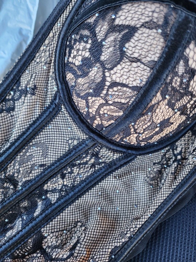 Brown Lace Corset Top