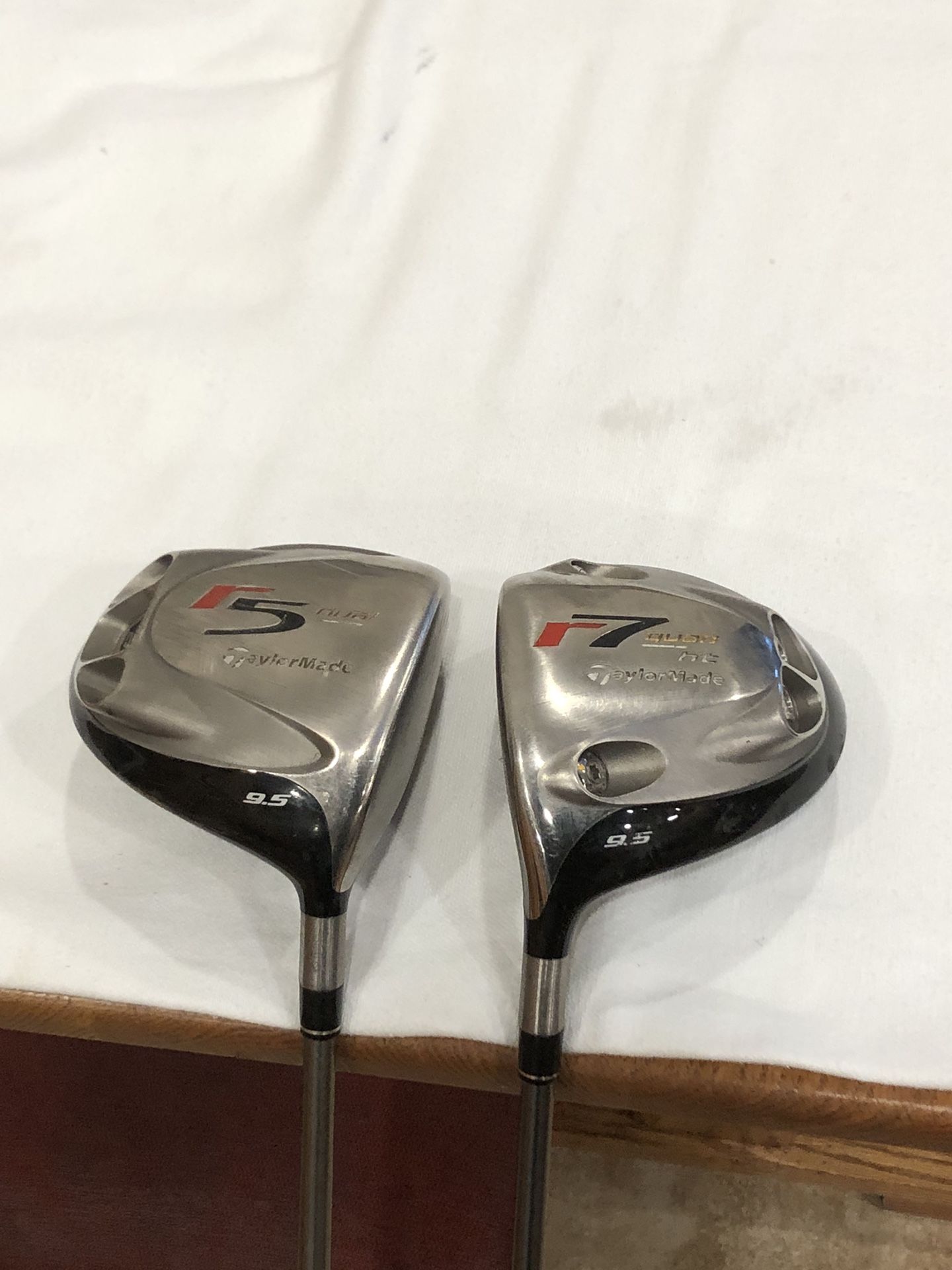 TaylorMade Golf Drivers 9.5 R5 Dual RH & R7 Quad nt LH need grips