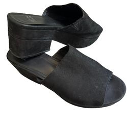 Eileen Fisher Dana Mule Black Platform Slip on Shoes, Sz 10, 