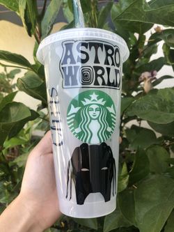 TRAVIS Scott Starbucks cup with name