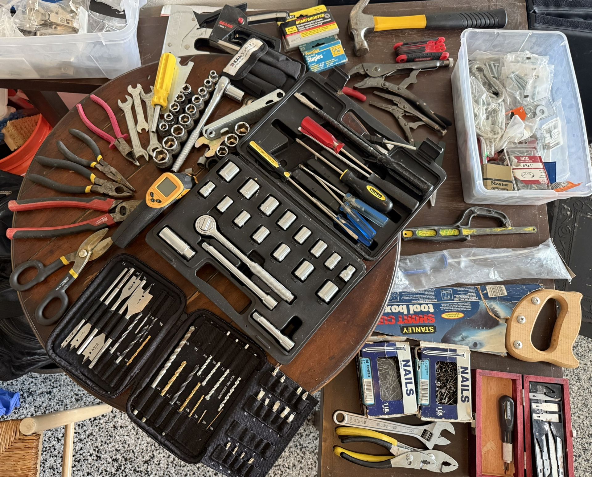 Tool & Hardware Lot- Milwaukee, Stanley, Husky, Black & Decker