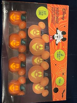 Disney Halloween Mickey Mouse pumpkin animated lights