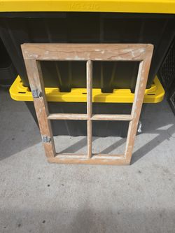 Vintage Wood Window Frame 4-Pane