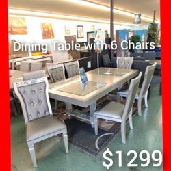 💥 Dining Table With 6 Chairs 