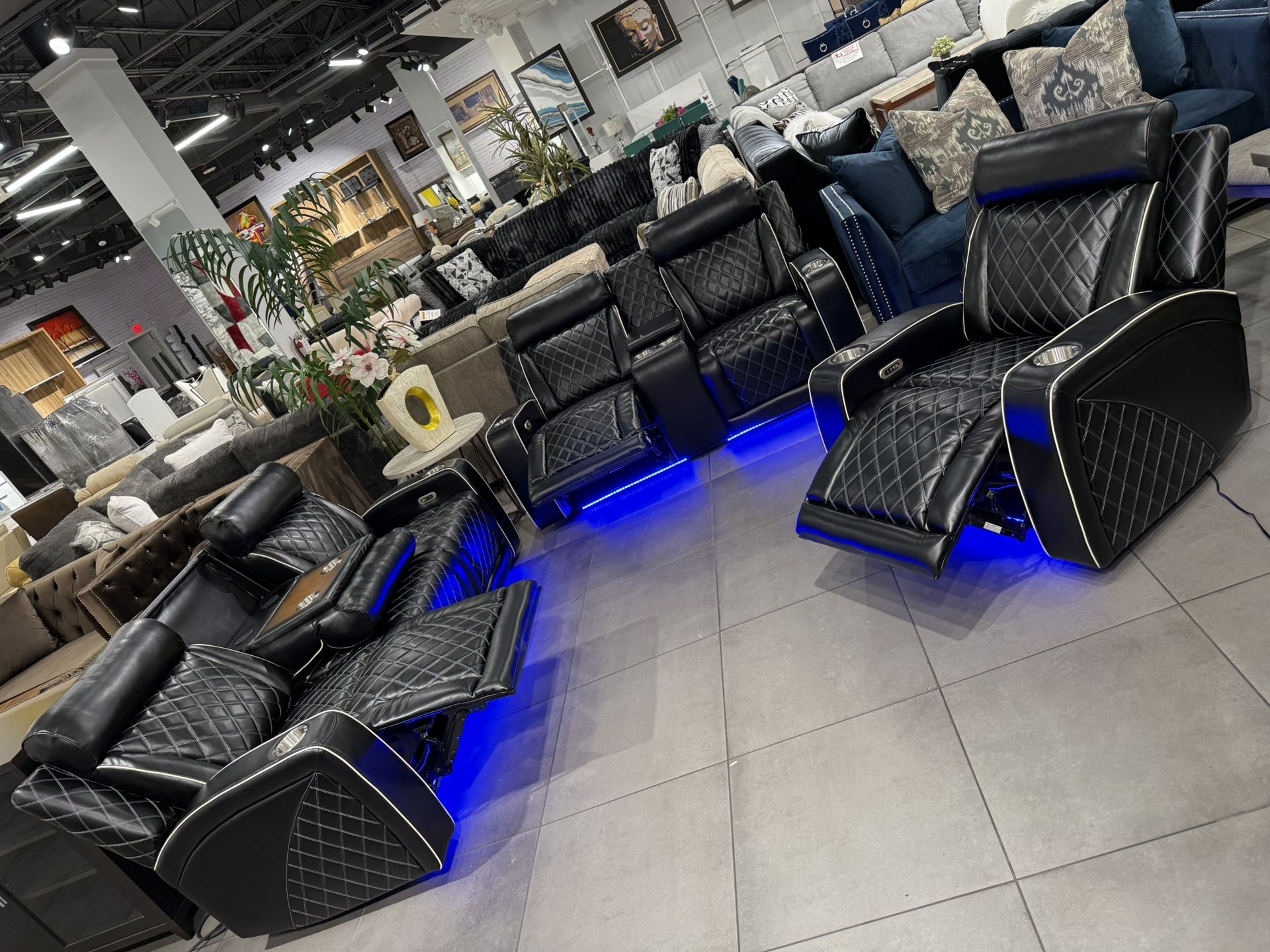 Power Recliner Sofa Set ✨ LED Light 🔥🔥🔥