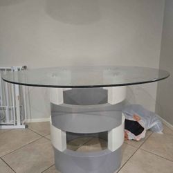 48" Round Glass Table 