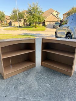 Set of 2 Wooden Bookshelves / Storage Shelves
