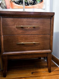 Mid-Century Modern 2-Drawer Nightstand