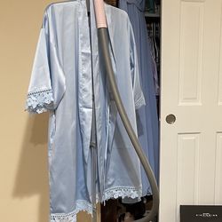 AW BRIDAL Women's Silk Robe Satin Robe with Lace Trim, Bridal Party Robe Bridesmaid Robes Bride Robe for Wedding Day, S/М