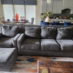 Charcoal Grey Couch Set