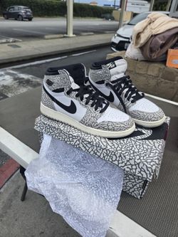 Air Jordan 1 Retro White Concrete  Size 7