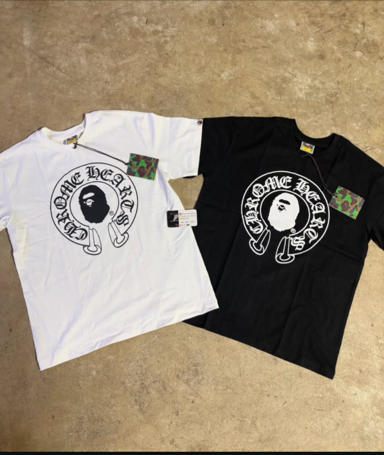 Bape X Chrome Tees