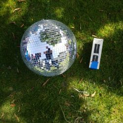 Mirror Ball With Battery Rotator