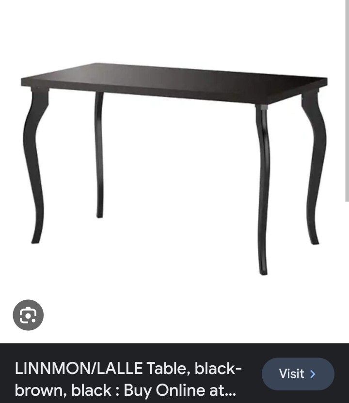 Table With Removable Leggs/black 30in X 59inch