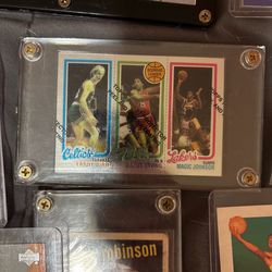 Larry bird, Julius Erving, magic johnson card