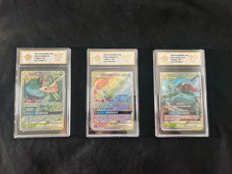 Gem Mint 10 Venusaur Tag Team Pokemon Cards (CN) set of 3