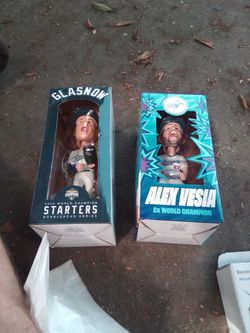 GLASNOW and Alex vesia bobbleheads