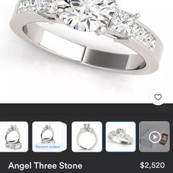 Engagement Ring titanium and diamonds