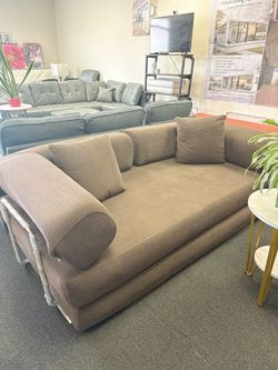 Modern Brown Corduroy Daybed Sofa – 79” x 49”