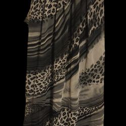 Marineblu Printed Cheetah Strapless Sweetheart Neckline Dress - Black & White S

