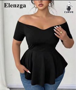 Black off shoulder shirt