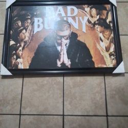 bad Bunny Poster Frame Picture Included 