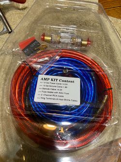 AMP KIT 12 Gage Cables 15$ pick up in Ontario