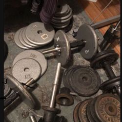 Standard dumbbell weights 1” moving sale
