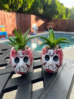 Friday the 13th Jason Mask Mini Succulent Planters (Set of 2)
