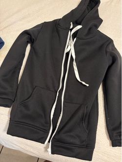 Boys large black zip up