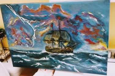 27x15 Acrylic Canvas Art Painting Wall Decor Painting