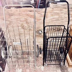 Two Shopping Carts (black & White)