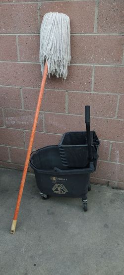 Mop and bucket..