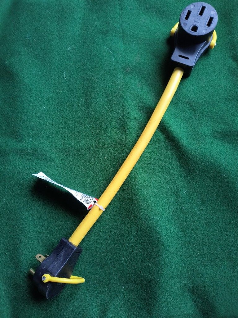 Arcon 14372 Pigtail Power Cord 50-Amp Female to 30-Amp Male Flat Wire Adapter, 18-Inch