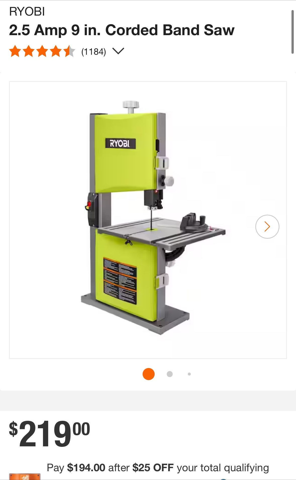 Ryobi Band Saw