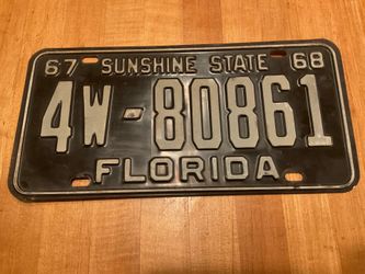 Vintage 1967 Florida Auto Man Cave Sign