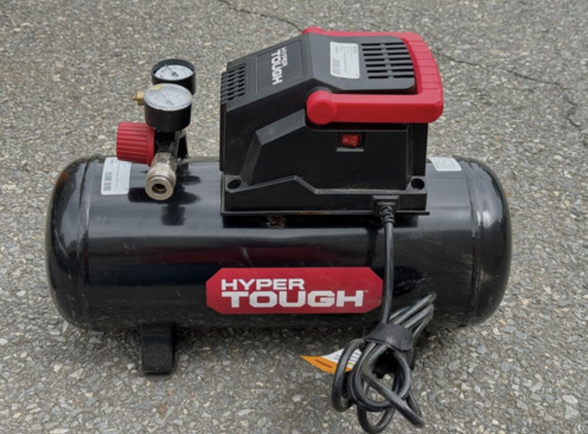 Hyper Tough Air Compressor WITH HOSE AND TORNADOR