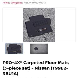 New OEM Nissan FRONTIER Mats And Adventure Pack