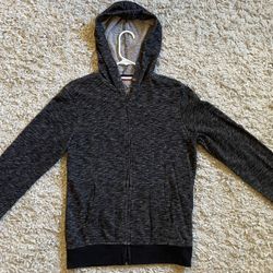 American Rag Black Marple Men’s Sweater w/Zip Up/Hoodie & Pockets Size Small