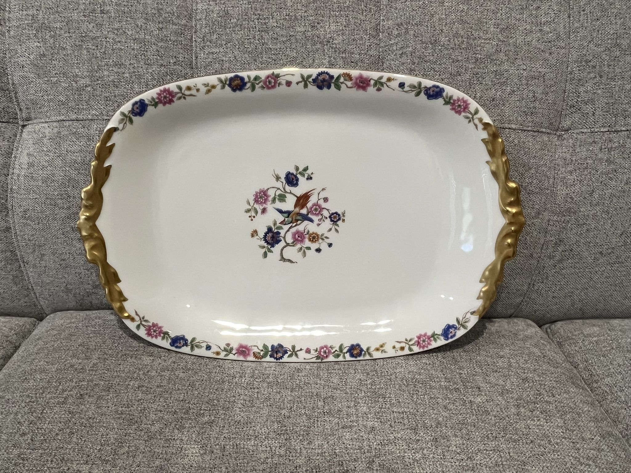 LIMOGES BIRD OF PARADISE PORCELAIN PLATTER