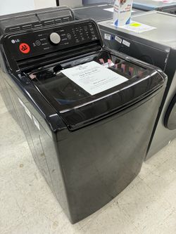 LG Top Load Washing Machine Black Steel